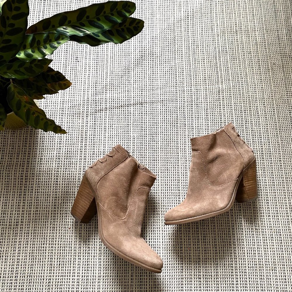 Taupe suede Jessica Simpson Ankle Boots